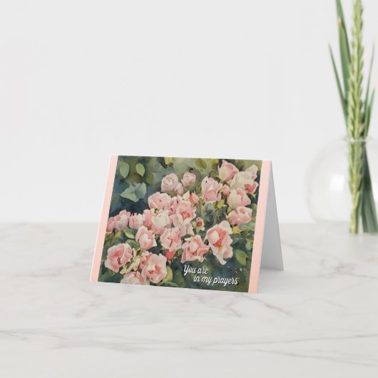 Kleine Rose - Sie sind in meiner Gebetskarte Karte (Vorderseite)