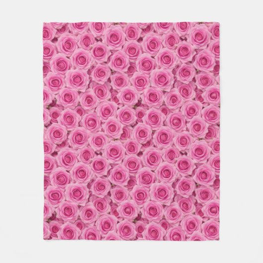 Kleine Rosenrosen Fleecedecke (Vorderseite)