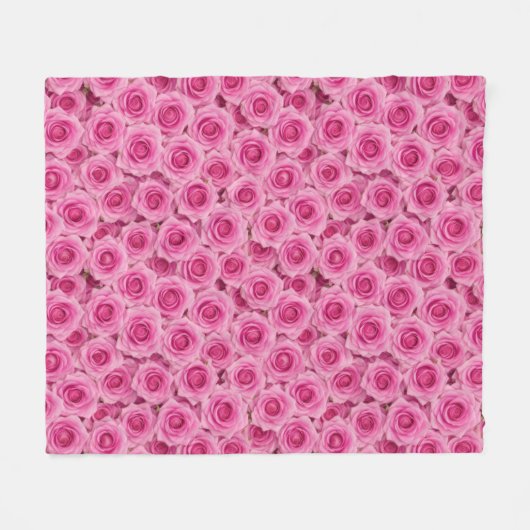 Kleine Rosenrosen Fleecedecke (Vorderseite (Horizontal))