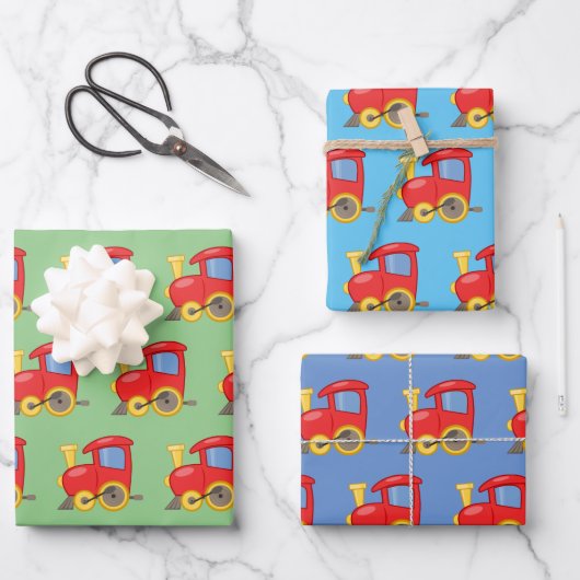 Kleine Rot-Motor-Verpackungsfolien Geschenkpapier Set (Vorderseite)