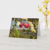 Kleine rote Apfelgrußkarte Karte (Gelbe Blume)