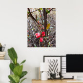 kleine rote Blume Poster (Heimbüro)