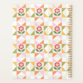 Kleine rote Blumen- Quiltblock Planer (Rückseite)