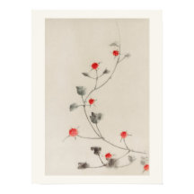 Kleine rote Blüten auf dem Weinberg von Katsushika