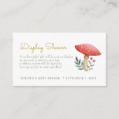 Kleine rote Champignons-Showdusche Begleitkarte (Vorderseite)