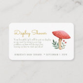 Kleine rote Champignons-Showdusche Begleitkarte (Vorderseite)