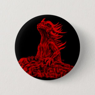 Kleine rote Drache Button