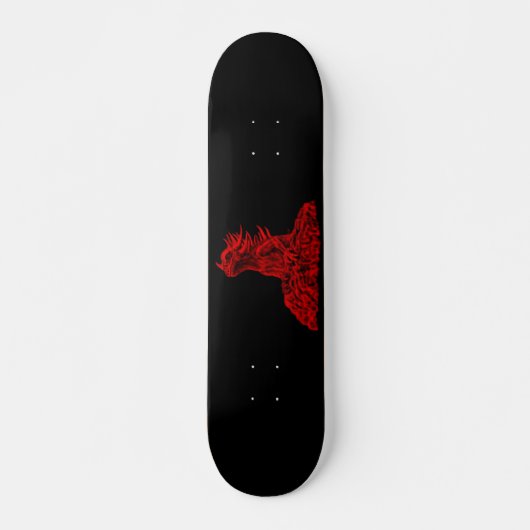Kleine Rote Drache - Dragon Skateboard (Vorne)