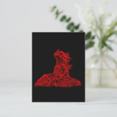 Kleine Rote Drache Postkarte (Stehend Vorderseite)