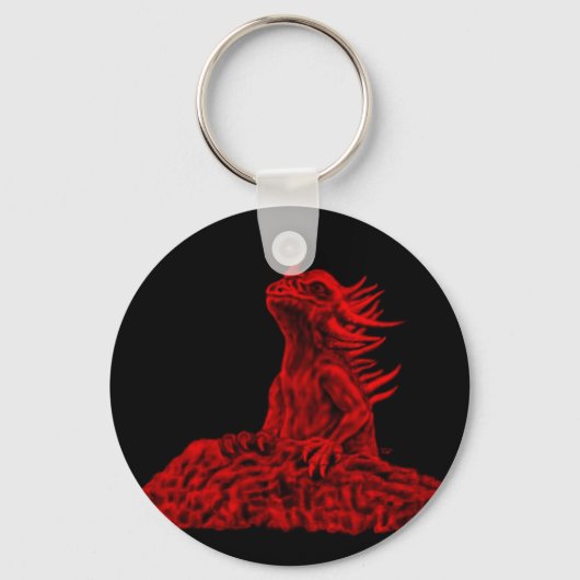 Kleine Rote Drache Schlüsselanhänger (Vorderseite)