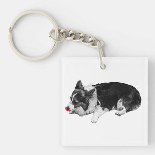kleine rote Freude, Corgi-Ruhe Schlüsselanhänger