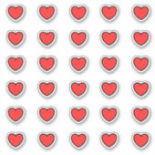 Kleine rote Herz-Muster Aufkleber (Vorderseite)