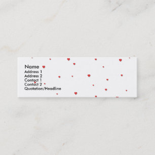 Kleine rote Herz-Visitenkarte Mini Visitenkarte