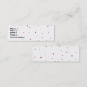 Kleine rote Herz-Visitenkarte Mini Visitenkarte (Vorne/Hinten)