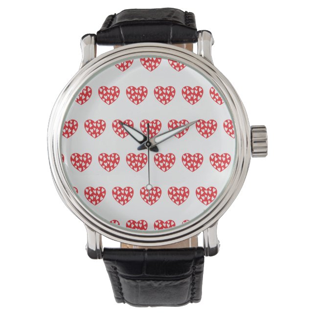 Kleine rote Herzen eWatch Armbanduhr (Vorderseite)
