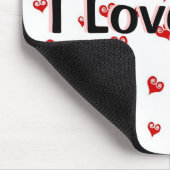 Kleine rote Herzen Ich Liebe Sie Mousepad (Ecke)