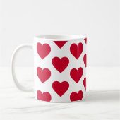 Kleine rote Herzen Kaffeetasse (Links)