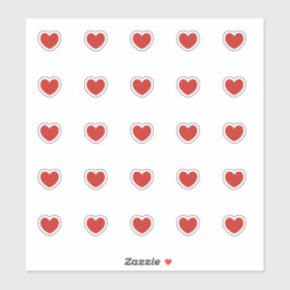 Kleine Rote Herzsticker Aufkleber