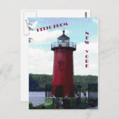 Kleine rote Leuchttürme Postkarte (Vorne/Hinten)