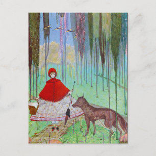 Kleine rote Motorhaube Postkarte