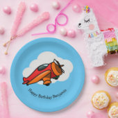 Kleine rote Papierplatte Pappteller (Party)