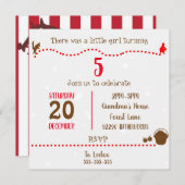 Kleine rote Reithaube Party Einladung (Vorne/Hinten)