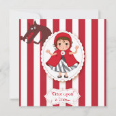 Kleine rote Reithaube Party Einladung (Rückseite)