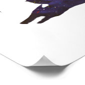 kleine rote Reithaube Poster (Ecke)