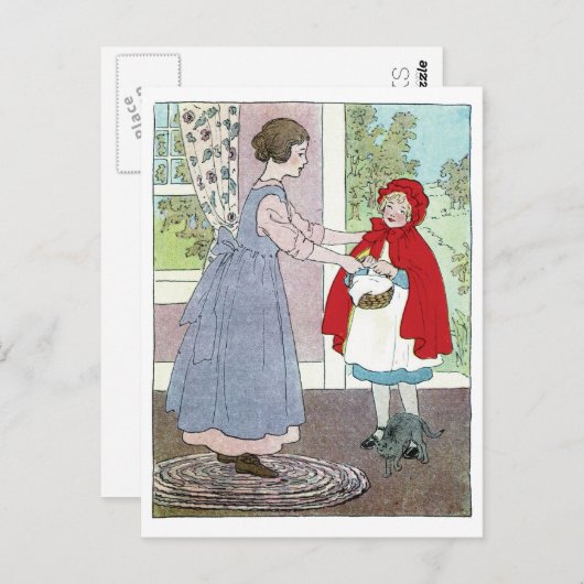 Kleine rote Reithose: Bring das zu Oma Postkarte (Vorne/Hinten)