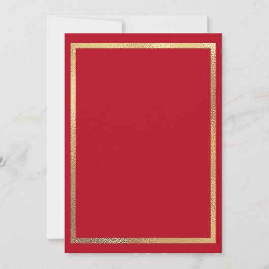 Kleine rote Reithose mit schwarzem Haar Einladung (Rückseite)