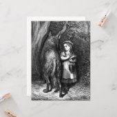 Kleine rote Reithose trifft alten Vater Wolf Karte (Vorderseite/Rückseite Beispiel)