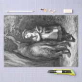 Kleine rote Reithose trifft alten Vater Wolf Seidenpapier (Handwerk)