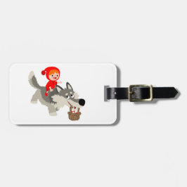 Kleine rote Reithose und der Wolf-Gepäckanhänger Gepäckanhänger