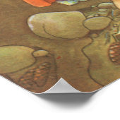 Kleine rote Reithose, Vintage Märchen Poster (Ecke)