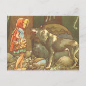 Kleine rote Reithose, Vintage Märchen Postkarte (Vorderseite)