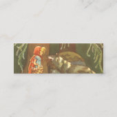 Kleine rote Reithose, Vintage Märchen Telefonnummerkarte (Rückseite)