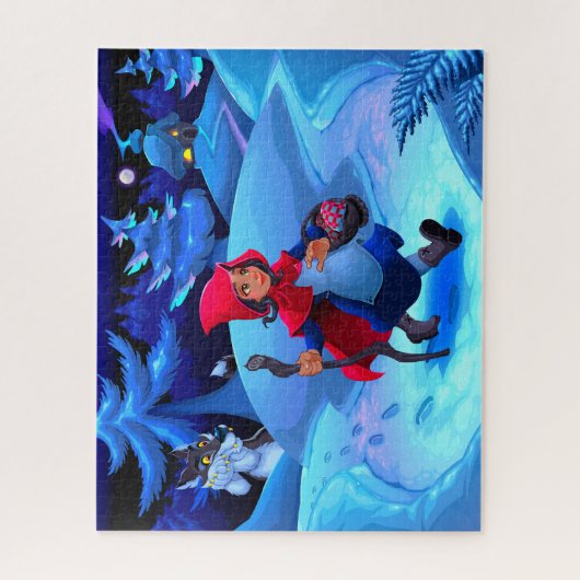 Kleine Rote Reitstall Kindermärchen Puzzle (Vertikal)