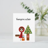 Kleine rote Reitstall trifft auf den Vampire Eclai Postkarte (Stehend Vorderseite)