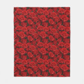 Kleine Rote Rosen Fleecedecke (Vorderseite)
