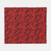 Kleine Rote Rosen Fleecedecke (Vorderseite (Horizontal))
