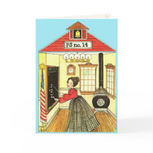 Kleine rote Schule Nachbildung Gingham-Puppe
