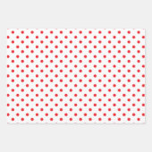 Kleine rote und weiße Punkte Geschenkpapier Set (Vorderseite 2)
