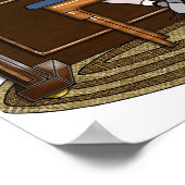 Kleine Rothaarmädchen spielen Klavier Poster (Ecke)