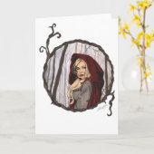 Kleine Rotkäppchen-Gruß-Karte Karte (Gelbe Blume)