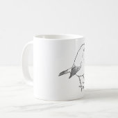Kleine Rotkehlchen-Vogel Lineart Kaffeetasse (Vorderseite Links)