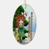 Kleine Rotwild Keramik Ornament (Rechts)