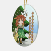 Kleine Rotwild Keramik Ornament (Links)