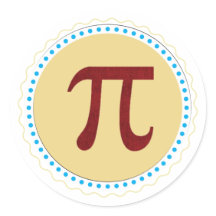 Kleine runde Pi-Aufkleber