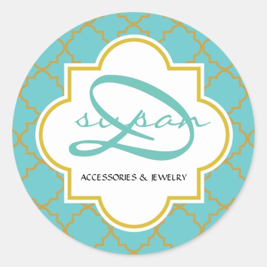 Kleine, runde Vierfolienaufkleber Runder Aufkleber (Vorderseite)