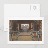 Kleine Rundholzkirche bei Snake River View Postkarte (Vorne/Hinten)